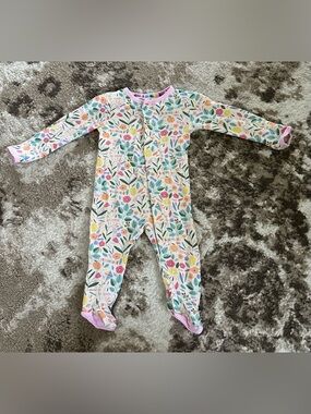 Magnetic Me Floral Footed One-Piece in White, Pink, Green, Yellow, Orange